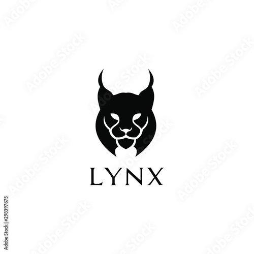 Canvas Print lynx head black logo icon designs