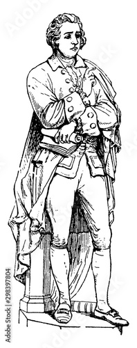 Edmund Burke, vintage illustration
