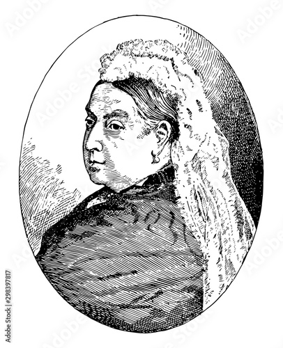 Slika na platnu Queen Victoria, vintage illustration