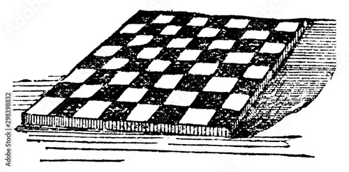 Checker-board vintage illustration.