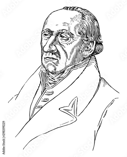 Baron vom Stein, vintage illustration