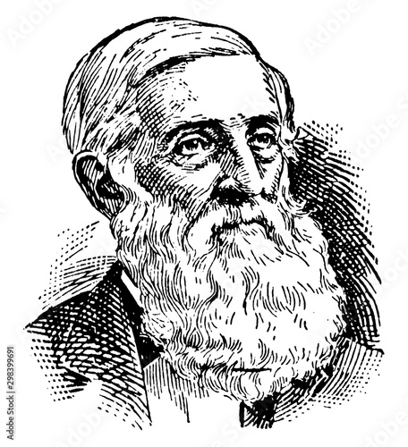George Bancroft, vintage illustration
