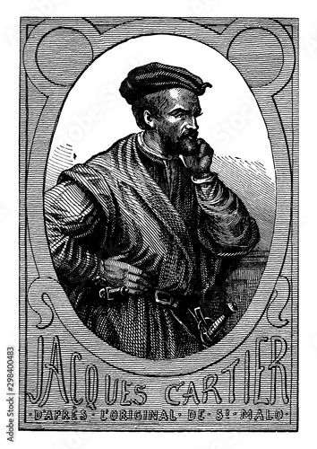 Jacques Cartier, vintage illustration