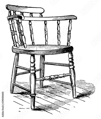 Chair , vintage illustration