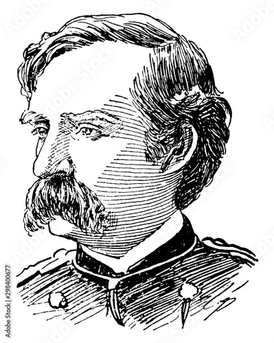 General Custer, vintage illustration