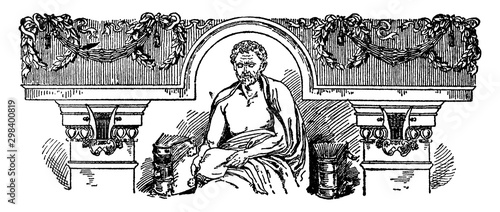 Demosthenes, vintage illustration