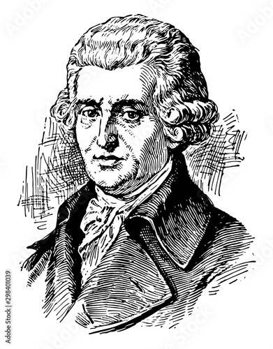 Josef Haydn, vintage illustration