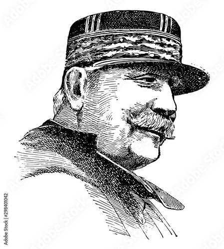 Marshal Joffre, vintage illustration photo