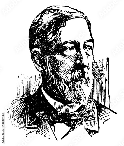 James G. Blaine, vintage illustration