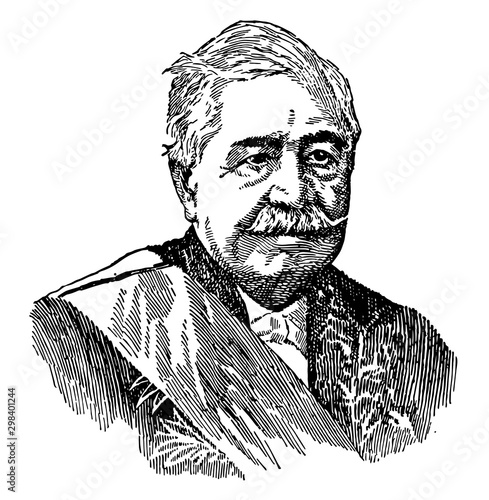 Count Ferdinand de Lesseps, vintage illustration photo