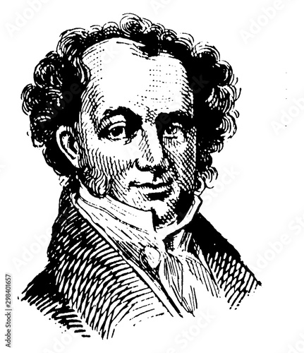 Martin Van Buren, vintage illustration photo