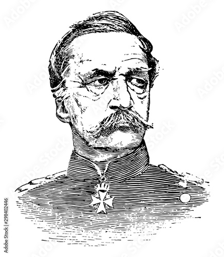 Albrecht von Roon, vintage illustration