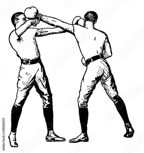 Boxing vintage illustration.