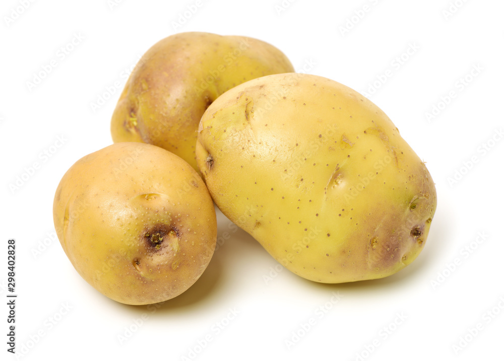 New potato isolated on white background New potato isolated on white background