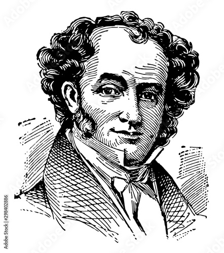 Martin van Buren, vintage illustration