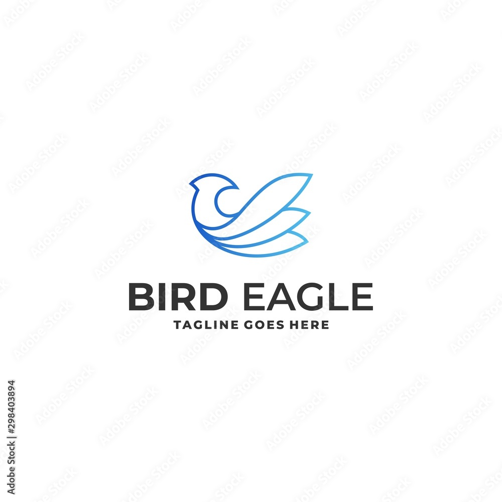 Bird Eagle Colorful Designs Concept illustration Vector Template.