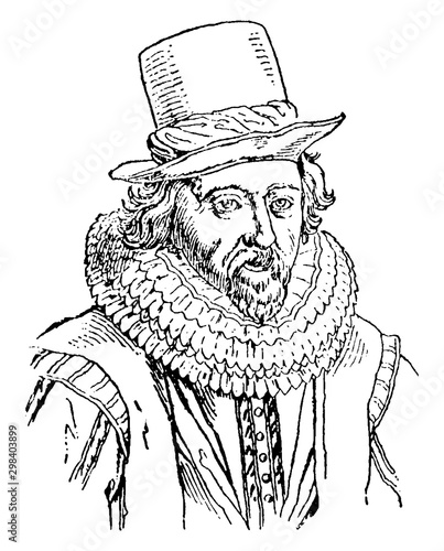 Francis Bacon, vintage illustration