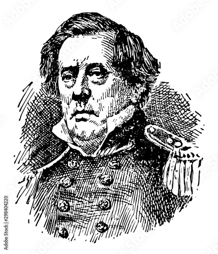 Fotografie Matthew C. Perry, vintage illustration