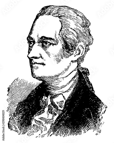 Alexander Hamilton, vintage illustration