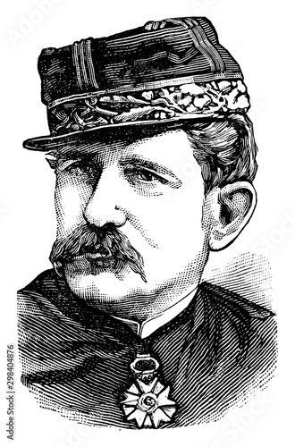 General George Ernest Boulanger, vintage illustration