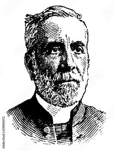 Chancellor Burwash, vintage illustration