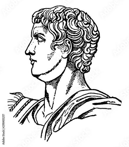 Caligula, vintage illustration