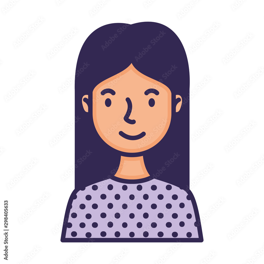 woman avatar character fill style woman avatar character fill style
