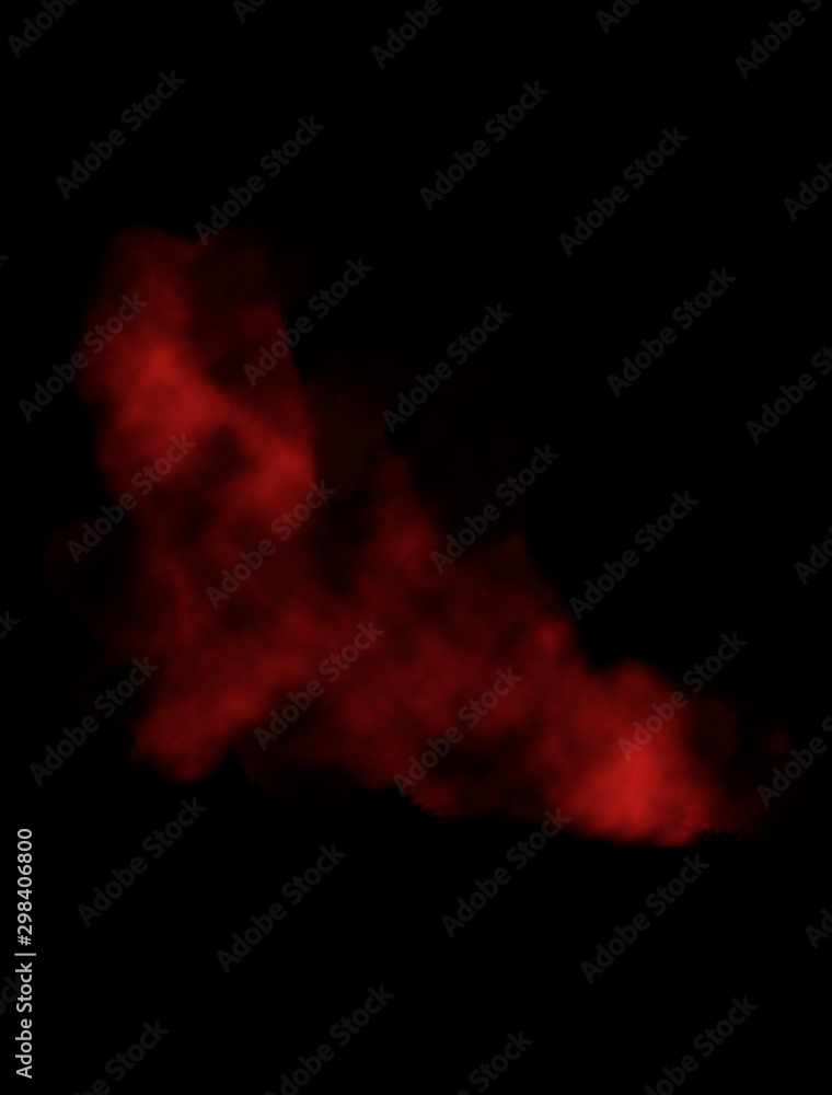 Abstract red smoke background. Fire smoke brush
