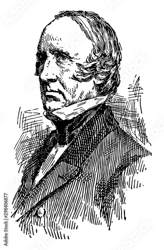 Wendell Phillips, vintage illustration