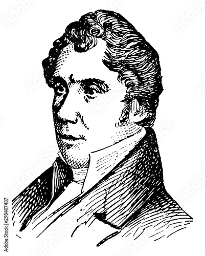 George Hamilton Gordon, Earl of Aberdeen, vintage illustration