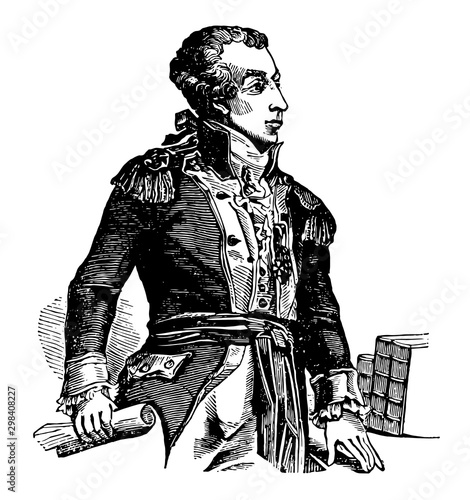Gilbert Mottier De LaFayette, vintage illustration