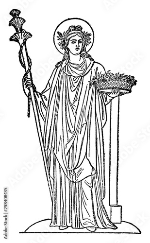 Demeter vintage illustration.