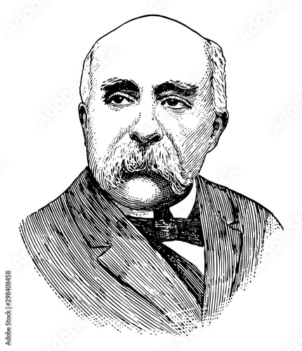 Georges Clmenceau, vintage illustration