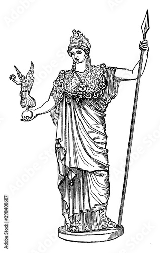 Athena vintage illustration.