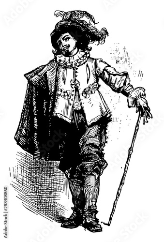 men's clothing were replaced by a brief period, vintage engraving.