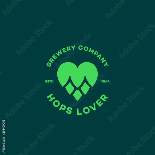 Valokuvatapetti Hops lover logo