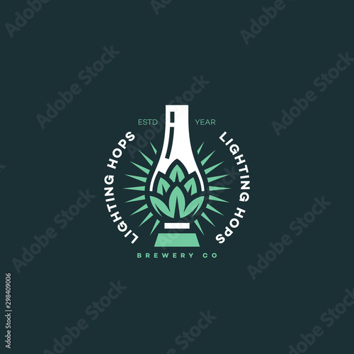 Lighting hops logo