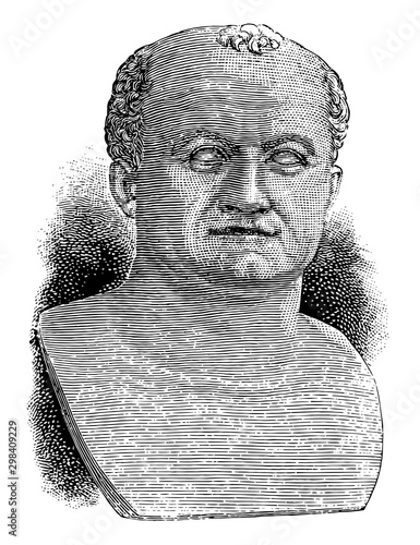 Vespasian, vintage illustration