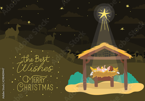 jesus christ baby in cradle manger character