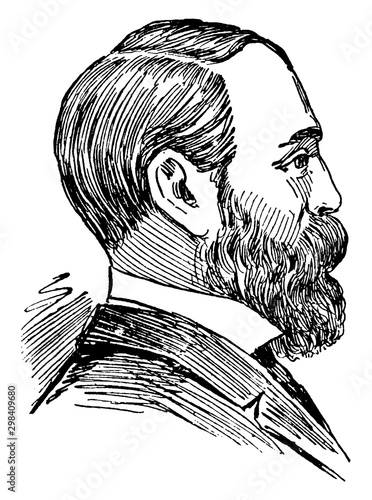 Sir Charles Dilke, vintage illustration