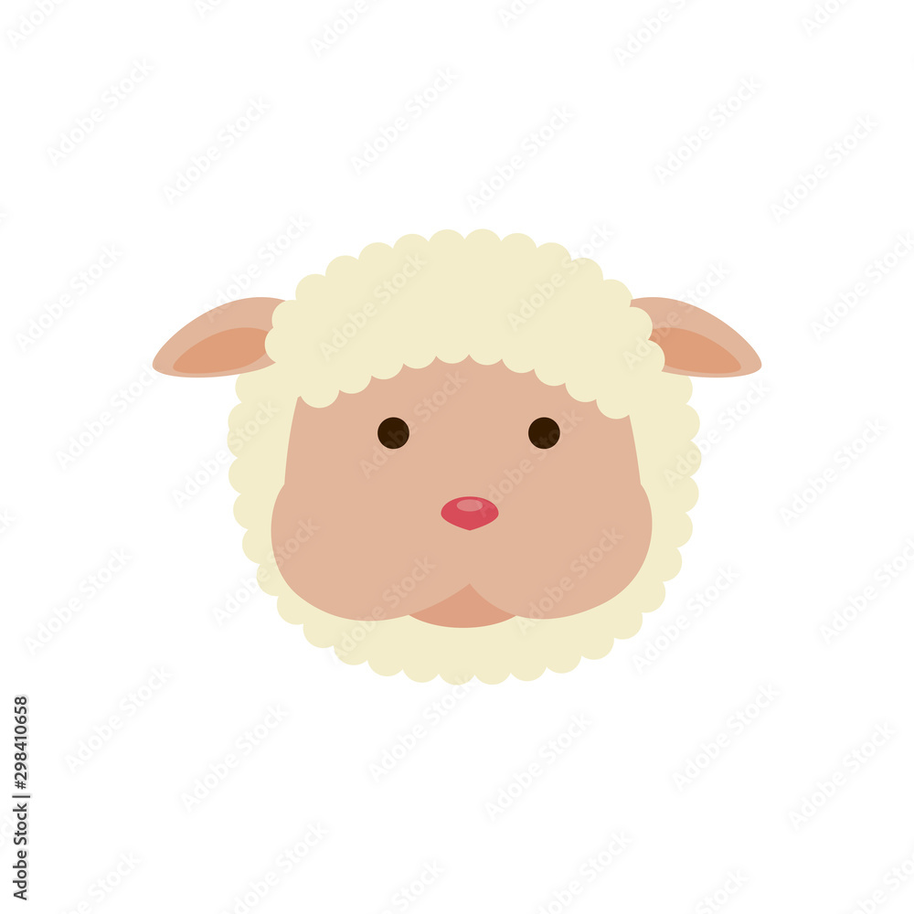 face of sheep animal isolated icon vector illustration design face of sheep animal isolated icon vector illustration design