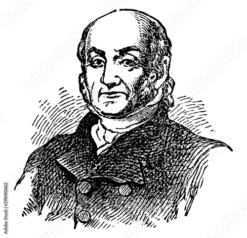 John Quincy Adams, vintage illustration