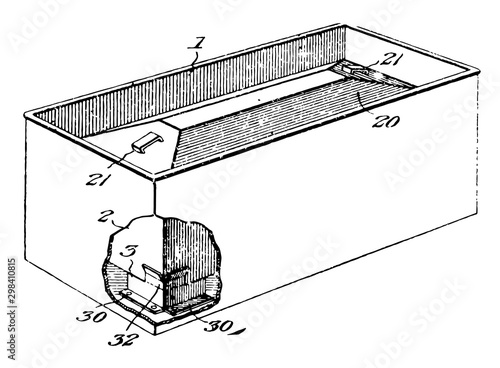 Burial Vault vintage illustration.