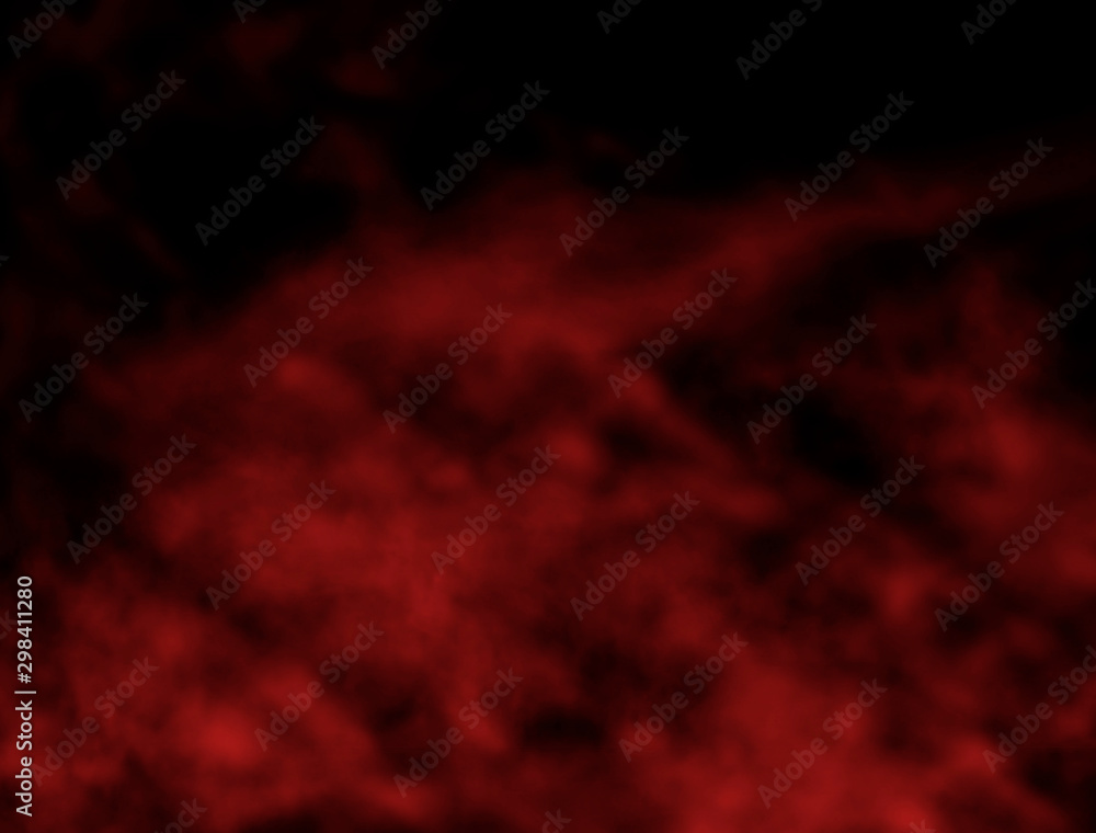 Red fog on black background. Red fog texture