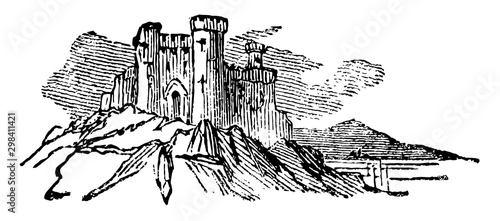 Castle vintage illustration.