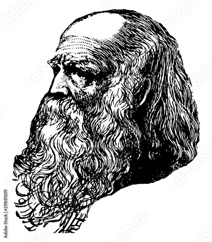 William Cullen Bryant, vintage illustration photo