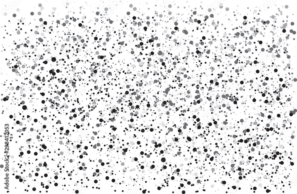 Halftone abstract black random dots. Vector