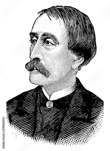 Henry Bergh, vintage illustration