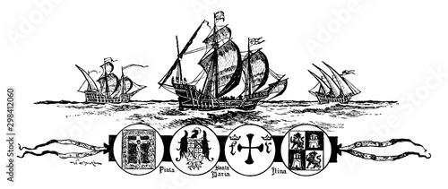 Columbus' Seals vintage illustration.