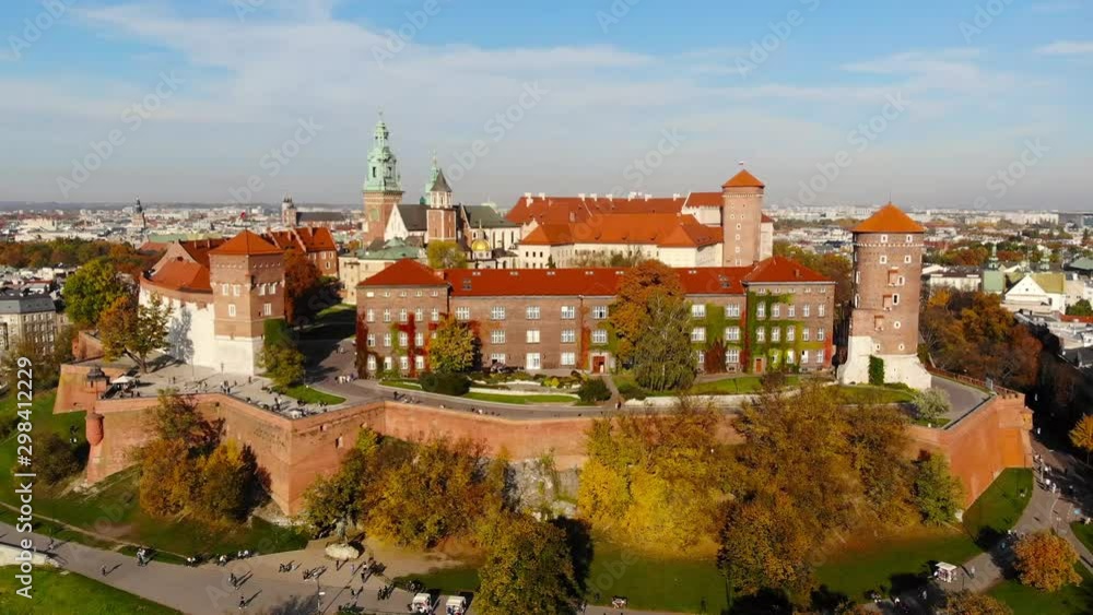 Aerial view of Wawel Castle in Krakow, Poland. Aerial view of Wawel Castle in Krakow, Poland.